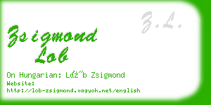 zsigmond lob business card